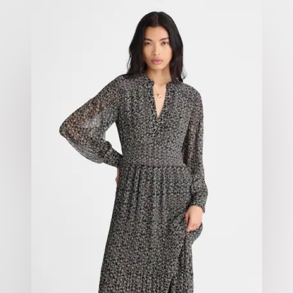 MADEWELL PLEATED PUFF SLEEVE MAXI DRESS IN FLORAL   NWT  original price $258.00 - Picture 2 of 13